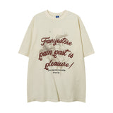 Men T Shirt Letter Foam Printed Couple Short Sleeve T-shirt Men and Women Oversize