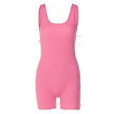 Women Jumpsuit Spring U-Collar Slim Fit Backless Jumpsuit (Hawthaw0412)