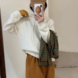 Women Knitted Pullover Fall Winter Hooded Pullover Sweater Casual Loose Sweater