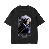Printed washed old short-sleeved t-shirt