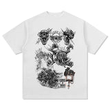 Mens Vintage Rock Band T-Shirt Vintage ACDC Gun Print Rock Short Sleeve T-Shirt