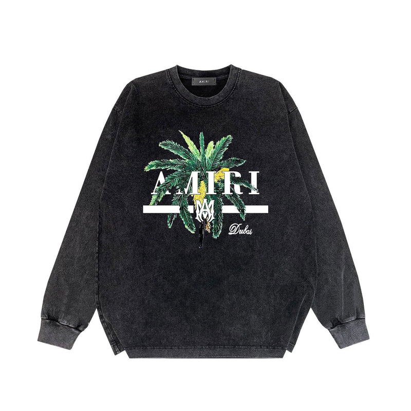 Amiri Long Sleeve Shirt Vintage T Shirt Washed and Worn Vintage Long Sleeve T-shirt