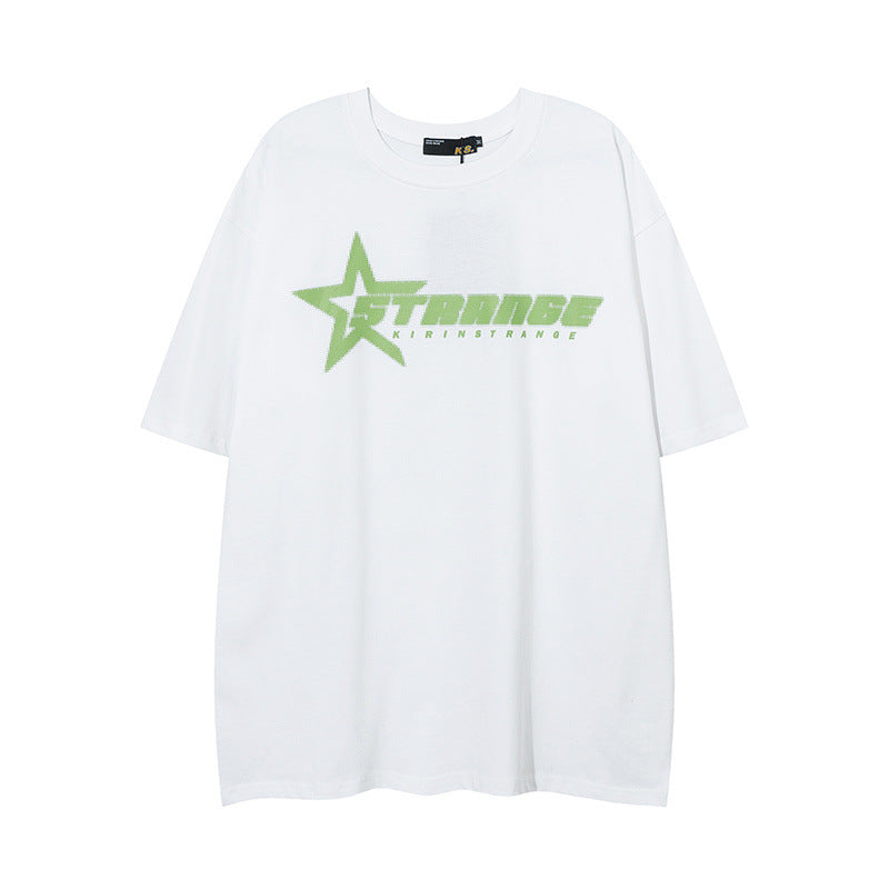 Men T Shirt Letter Print Short-Sleeve T-shirt