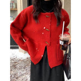 Women Knitwear Spring and Autumn Sweater Coat Loose Knitted Cardigan