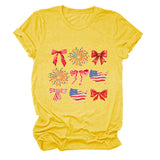 Summer T-shirt print picture bow fashion short sleeve