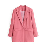 Women Suits Autumn Leisure Lapel One Button Long Sleeve Suit Suit Jacket