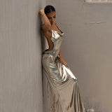 Women Dresses Formal Dress Sexy Backless Spaghetti Straps Dress