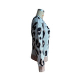 Women Knitted Sweater Autumn Long Sleeve Leopard Print Vintage Sweater