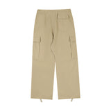 Men Sweatpants Workwear Wide-Leg Casual Pants Pleated Straight Loose Drawstring Ankle-Tied Trousers