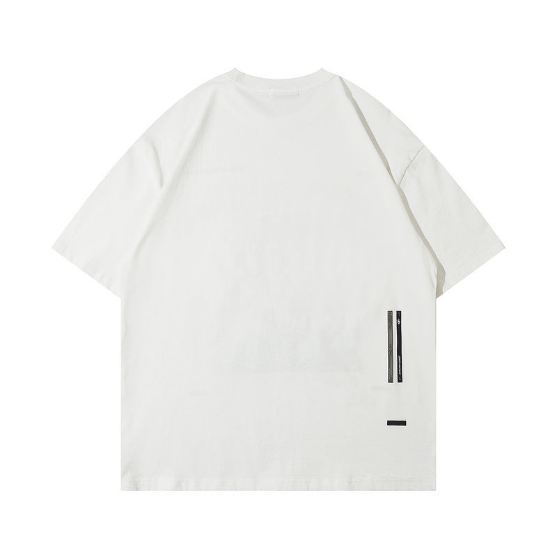 Men T Shirt Abstract Printing Men's Short-Sleeved T-shirt