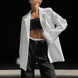 Women Trench Coat Blazer Casual Autumn Winter Coat