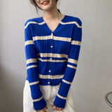 Women Cardigan Sweater Autumn Knitted Cardigan Long Sleeve Sweater Cardigan Top 8t7199