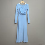 Women Dresses V-neck Long-Sleeve Dress Long Skirt Fish Hip Skirt