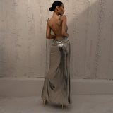 Women Dresses Formal Dress Sexy Backless Spaghetti Straps Dress