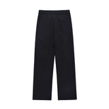 Men Sweatpants Casual Suit Pants Drape Straight-Leg Wide-Leg Pants Simple