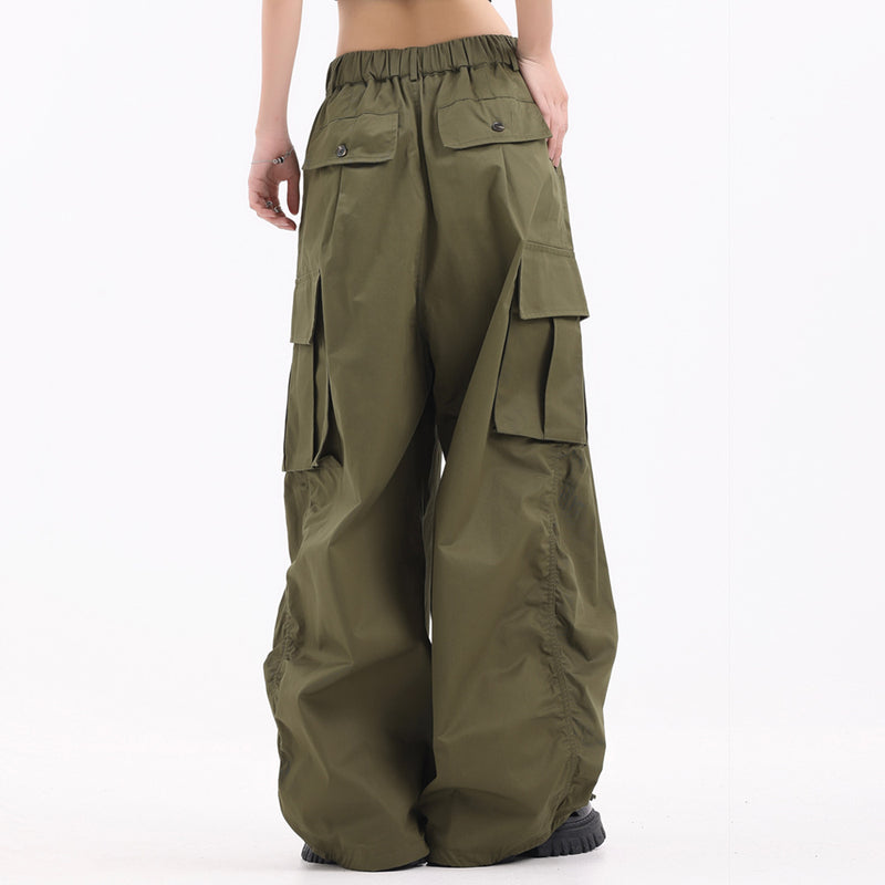 Men Sweatpants Workwear with Pocket Wide Leg Trousers Men's Casual Pants