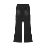 Women Pants Multi-Pocket Skinny Jeans