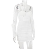 Women Dresses Dress Sexy Sling Backless Hollow Slim Dress (Bla0420)