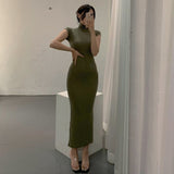 Women Dresses Turtleneck Sleeveless Dress Summer and Autumn Sexy