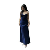 Women Dresses Spring Slim-Fitting Streamer Slip Dress