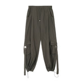 Men Sweatpants Spring/Summer Thin Workwear Trousers Men's Loose Casual Wide-Leg Pants Multi-Pocket Straight-Leg Pants