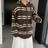 Women Cardigan Sweater Knitted Sweater Autumn and Winter Hooded Cardigan Coat N2350