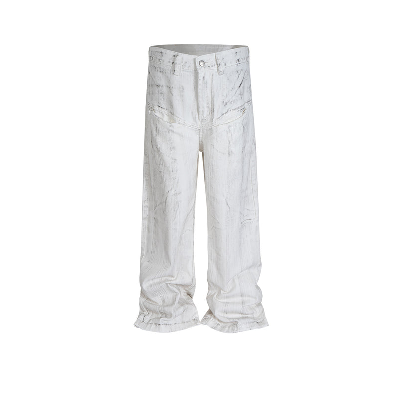 MIJKO Men's Vintage Pants MIJKO Design Trousers Men's and Women's Straight Jeans