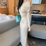Women Dresses Long Sleeve Dress Fall Slim Fit Hip Skirt