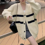 Women Knitwear Fall/Winter V-neck Sweater Coat Loose Knitted Cardigan
