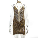 Harlem Nights Outfits Metal Sequins Dress Sexy Dress