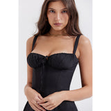 Women Dresses Sexy Lacing Slim Fit Skirt Sling Dress (Bla0420)