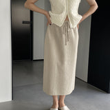 Women Knitted Skirt Autumn and Winter Simplicity Skirt Straight Skirt