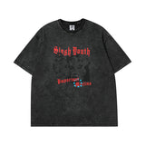 Men T Shirt Vintage Printed Couple Short Sleeve T-shirt