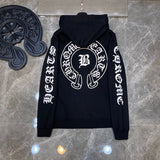 Chh Chrome Hearts Hoodie horseshoe Sanskrit LOGO print casual hooded sweater