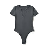 Women Tops Summer Metal Buckle Hollow Jumpsuit Sexy Top