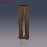 MIJKO Mens Vintage Pants MIJKO Splicing Flared Trousers Casual Pants