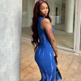 Women Dresse Crew Neck Sleeveless Dress