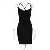 Women Dresses Summer Sexy Backless Slim Fit Split Dress