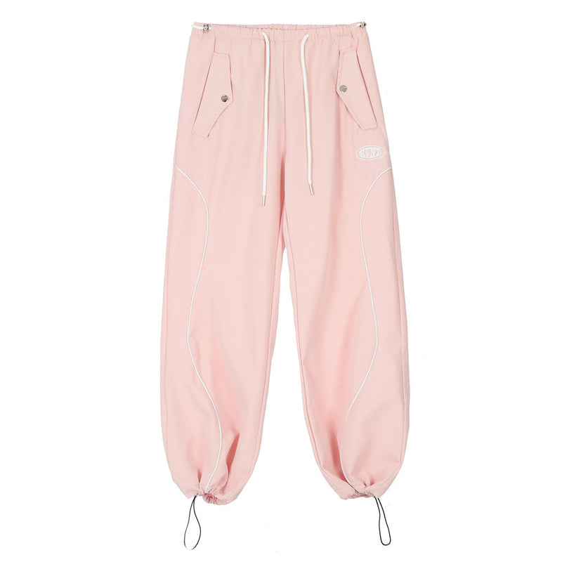 Women Pants Casual Sports Pants Loose Straight-Leg Wide-Leg Pants