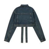 Women Jacket Denim Jacket Girls Autumn Loose Button Pocket Jacket