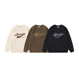 Unisex Sweater Autumn Affixed Cloth Embroidered