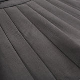 Women Skirt Double Belt Suit Pleated Skirt
