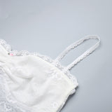 Women Tops Spring Slim-Fitting Sexy Suspenders Lace Top