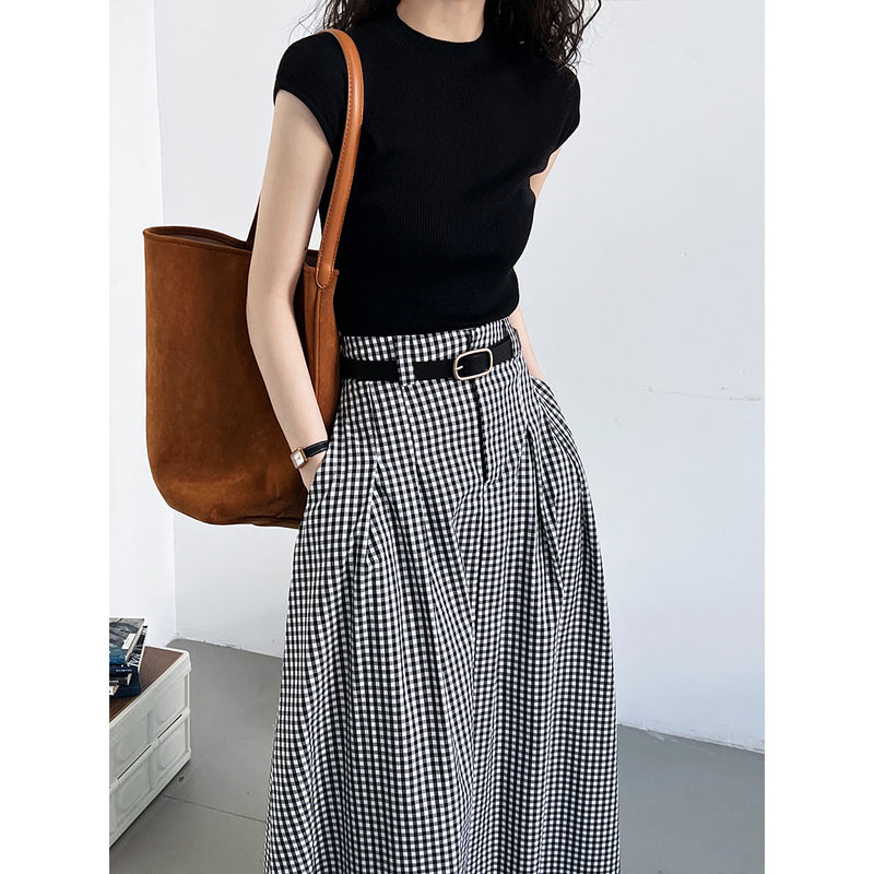 Women T Shirt Slim-Fit Cashmere Knitwear Top Simple Short Sleeve Bottoming Shirt