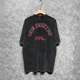 Amiri T Shirts Washed and Worn Retro Short Sleeve T-shirt