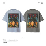 American vintage street T-shirt pure cotton retro men's and women's summer loose