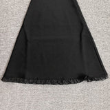 Women Evening Dress V Lace Bow Bandage One-Piece Dress