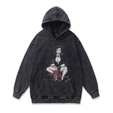 Men Hoodie Cartoon Printed Hoodie Casual Couple Terry Hoodie