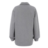 Women Trench Coat Vintage Woolen Coat Autumn and Winter Loose