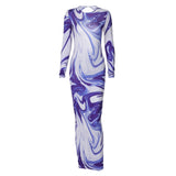 Women Dresses Winter Sexy Backless Slim Fit Long Sleeve Dress